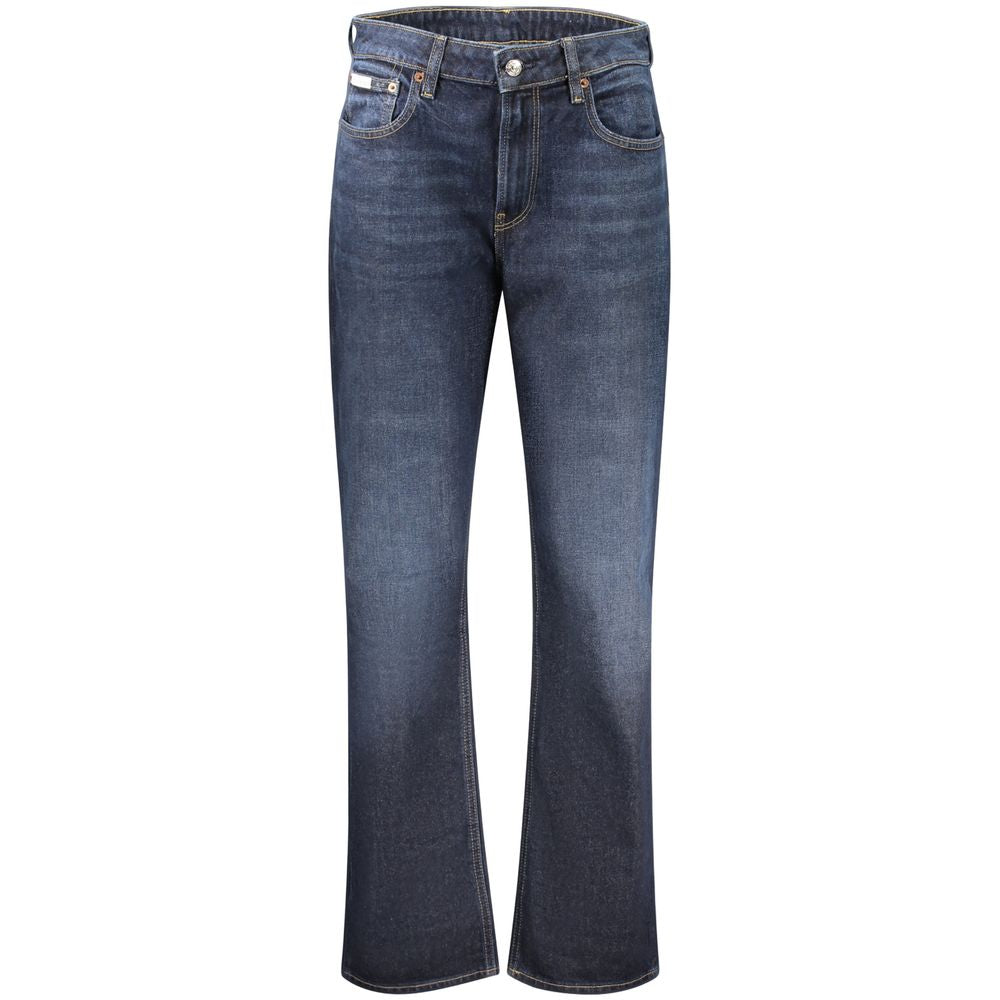 Calvin Klein Blue Cotton Women's High-Rise Jeans