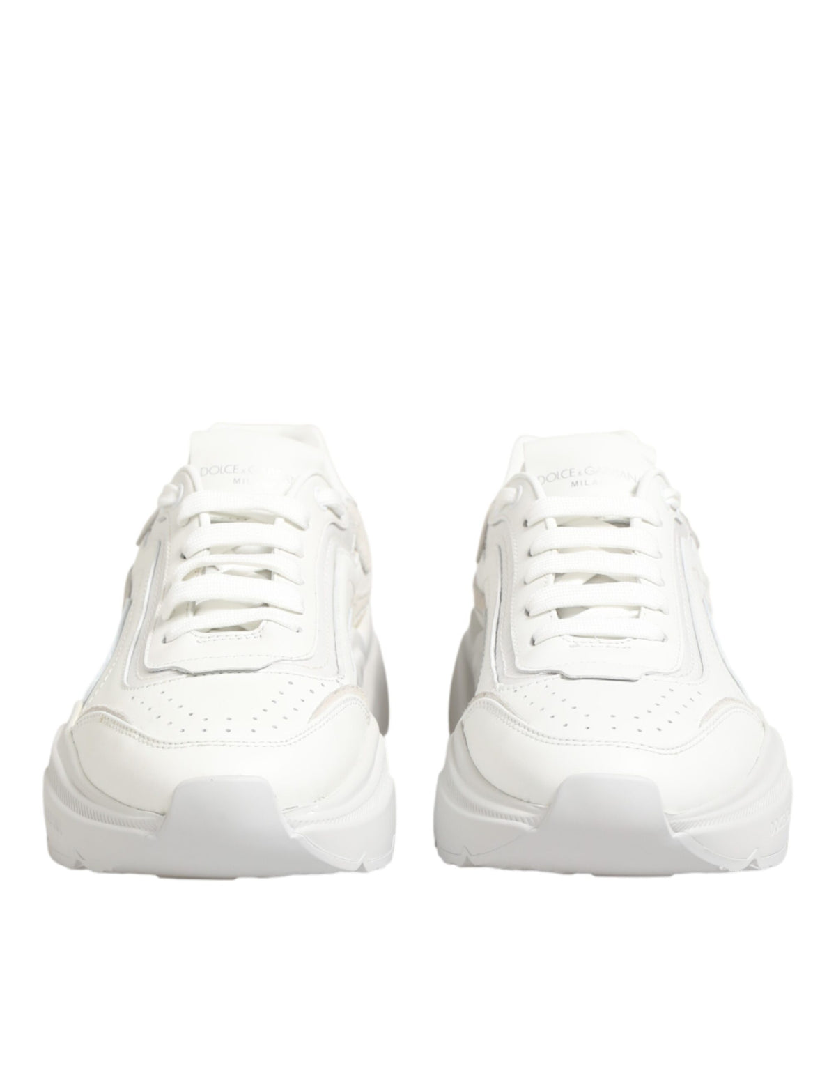 Dolce & Gabbana White Leather Daymaster Low Top Sneakers Shoes