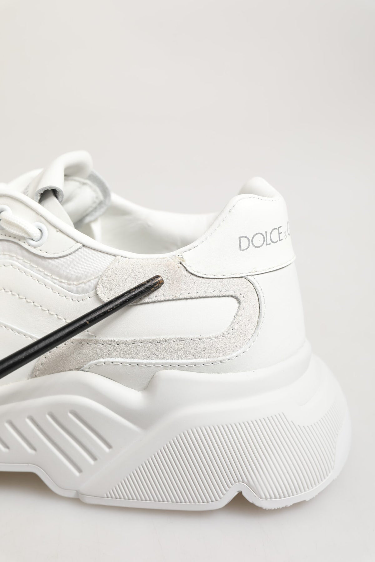 Dolce & Gabbana White Leather Daymaster Low Top Sneakers Shoes