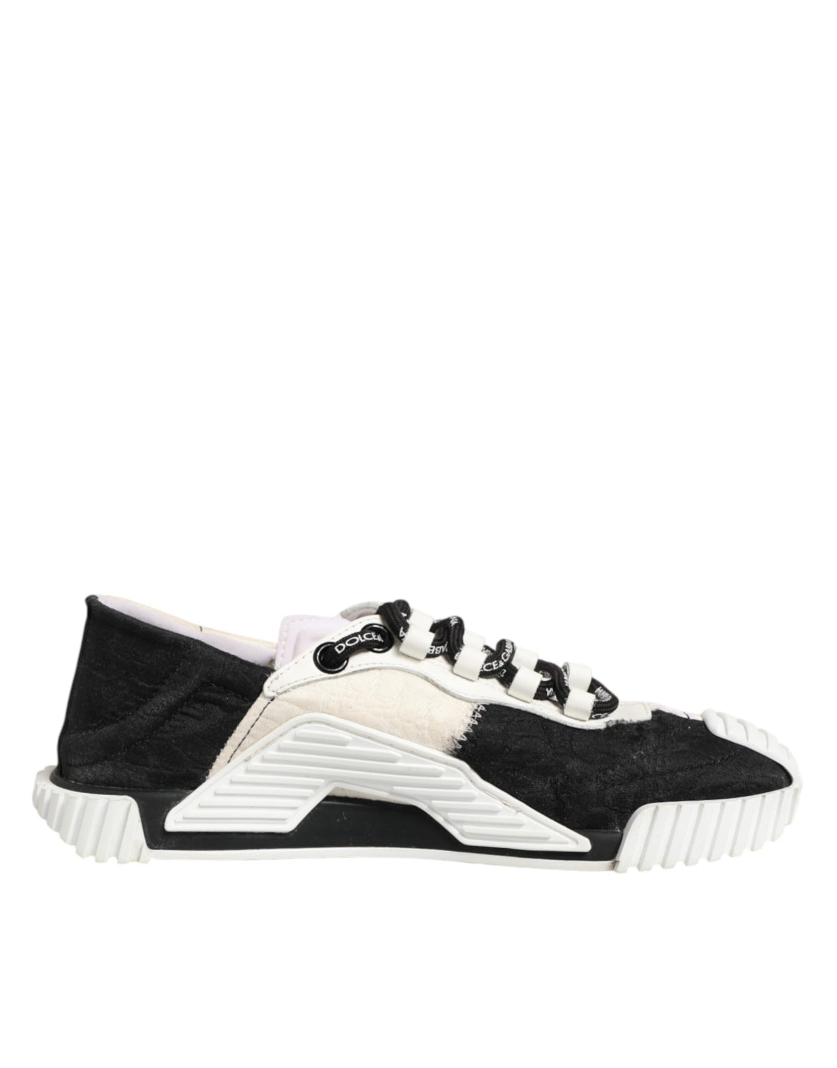 Dolce & Gabbana White Black Leather NS1 Sneaker  Shoes