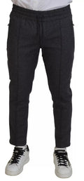 Dolce & Gabbana Gray Striped Wool Skinny Trouser Pants