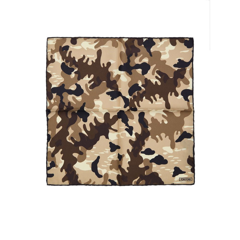 Tom Ford Beige Silk Pocket Square