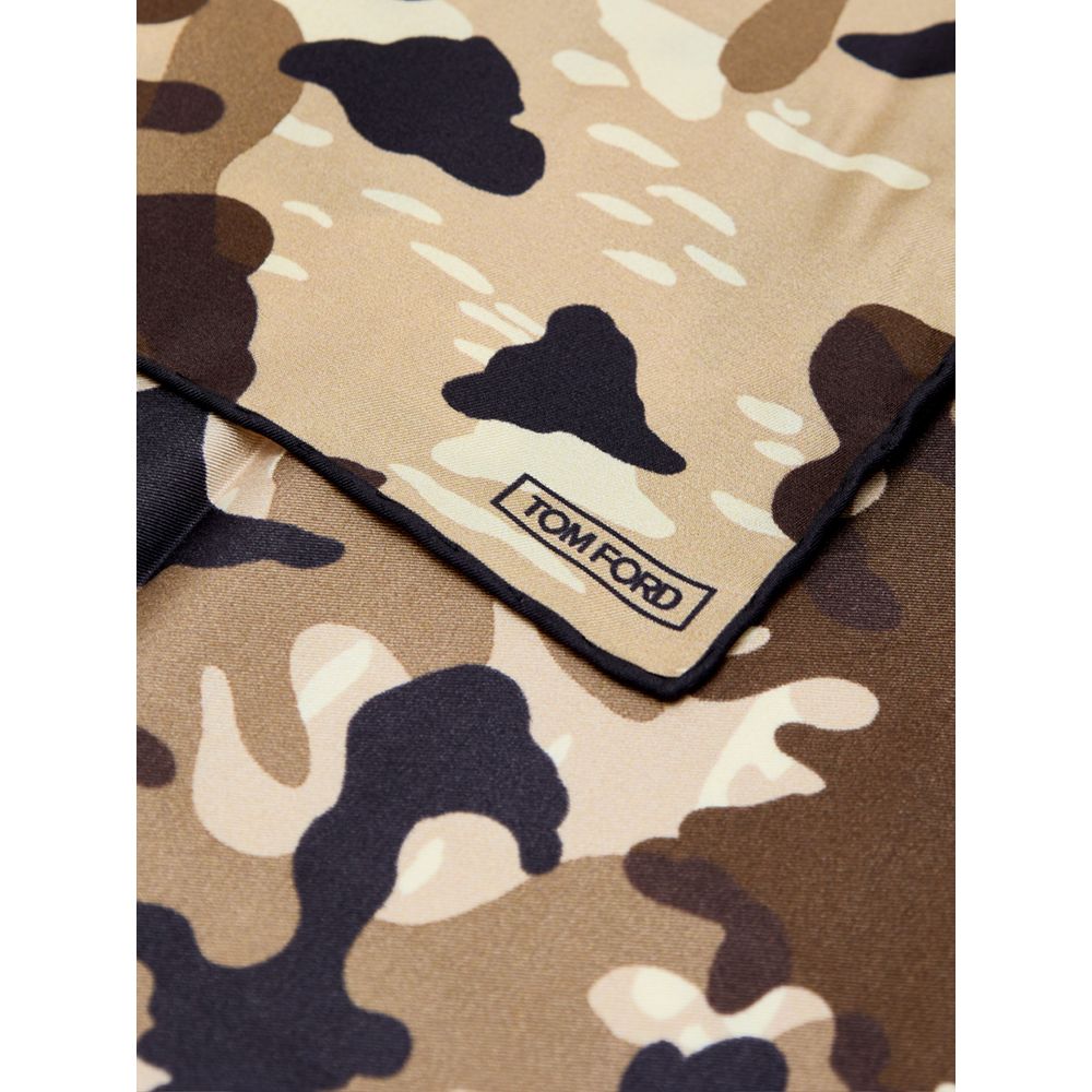 Tom Ford Beige Silk Pocket Square