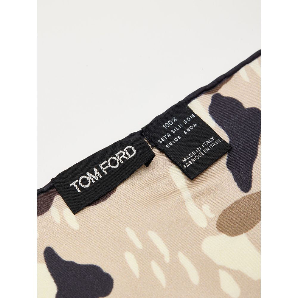 Tom Ford Beige Silk Pocket Square