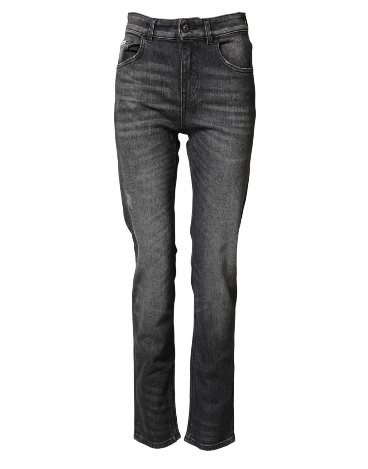 Dolce & Gabbana Gray High Waist Cotton Skinny Denim Jeans