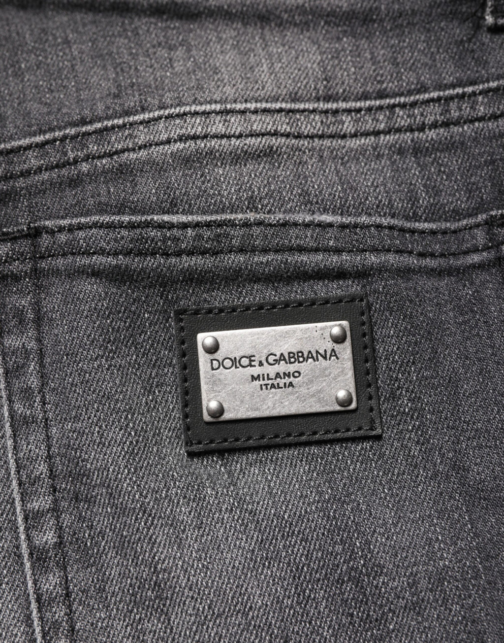 Dolce & Gabbana Gray High Waist Cotton Skinny Denim Jeans