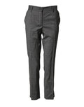 Dolce & Gabbana Dark Gray Check Tartan VirginWool Dress Pants