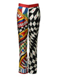 Dolce & Gabbana Multicolor Carretto Pattern Straight Pants