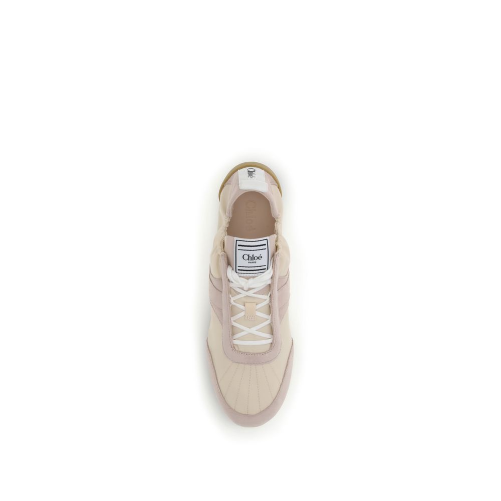 Chloé Beige Nylon Athletic Sneakers