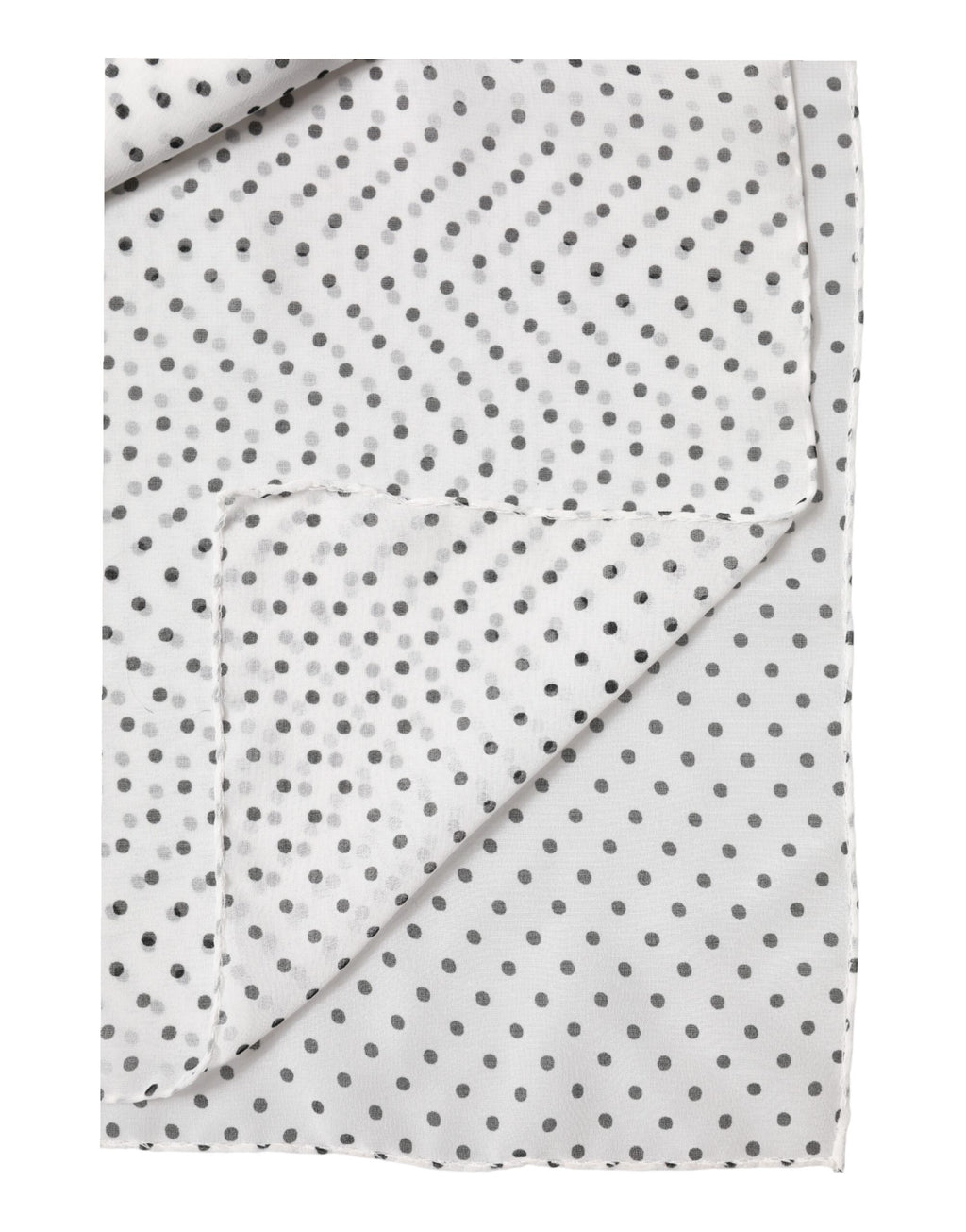 Dolce & Gabbana White Polka Dot Polyester Shawl Scarf
