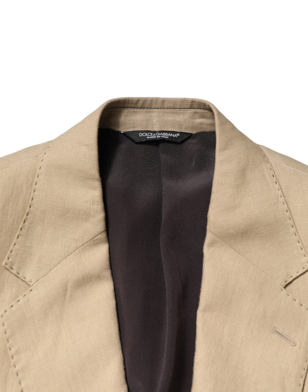 Dolce & Gabbana Beige Linen Single Breasted 2 Piece Suit