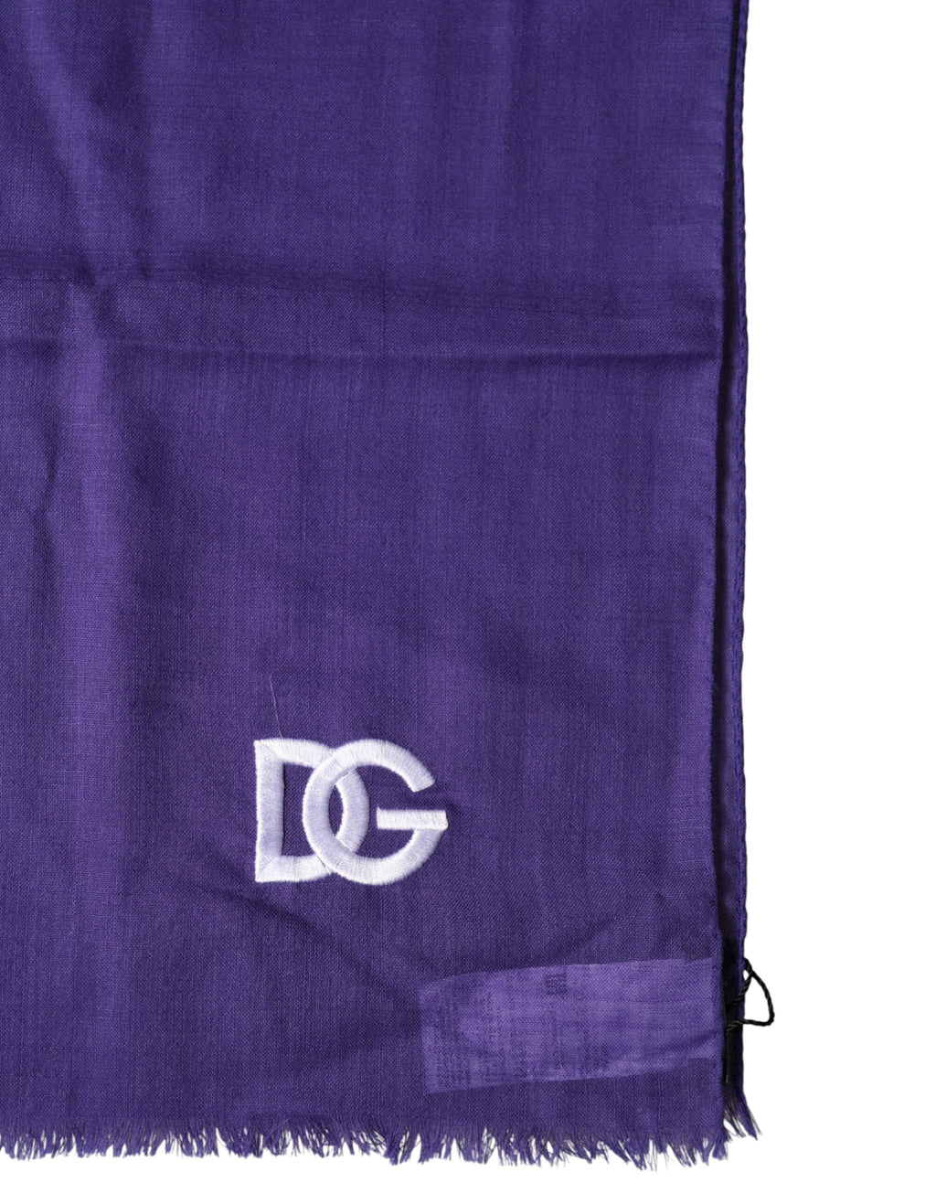 Dolce & Gabbana Purple Lace Stole Cotton Wrap Shawl Scarf