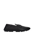 Dolce & Gabbana Black Leather Slip-On Loafers