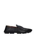 Dolce & Gabbana Black Leather Slip-On Loafers