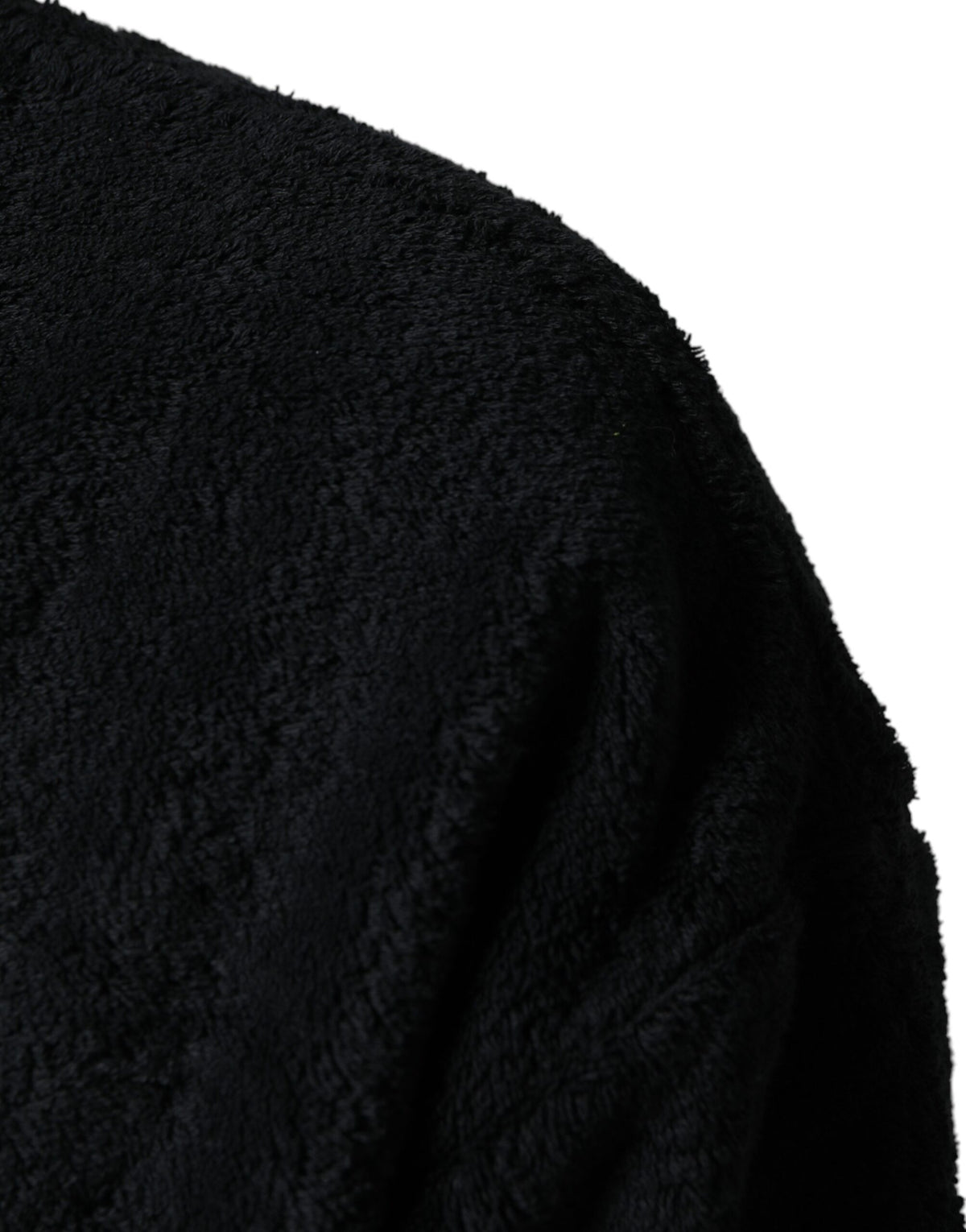 Dolce & Gabbana Black Cotton V-Neck Men Sweatshirt Sweater