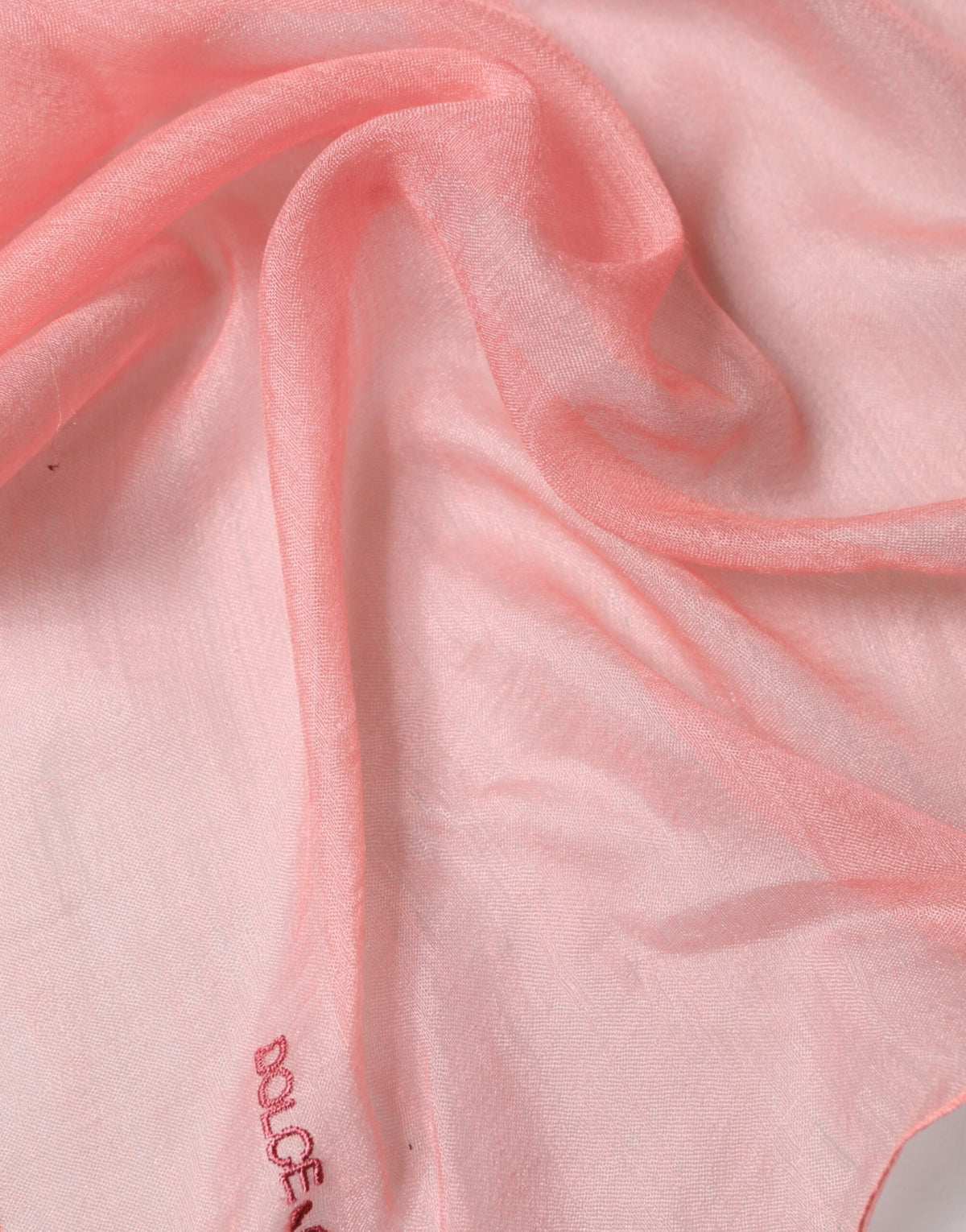 Dolce & Gabbana Light Pink Cashmere Neck Wrap Shawl Scarf