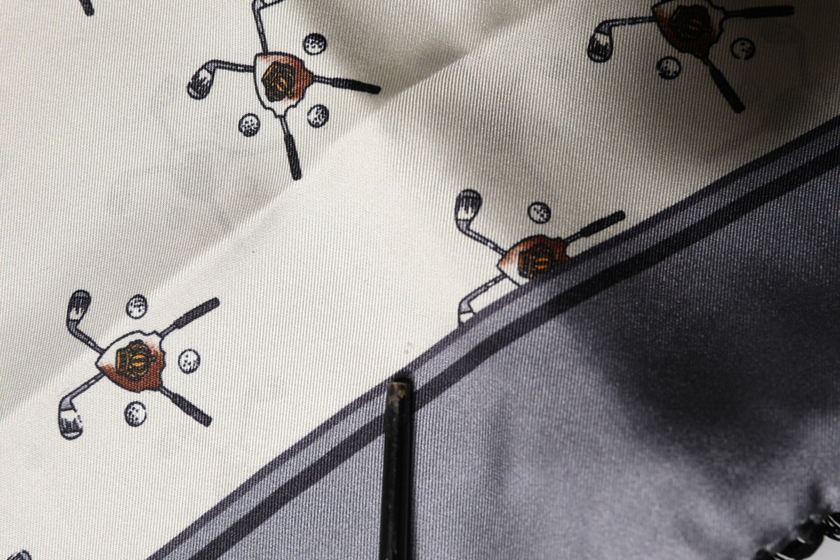 Dolce & Gabbana White Printed Fringes Wrap Foulard Men 183cm x 33cm Scarf