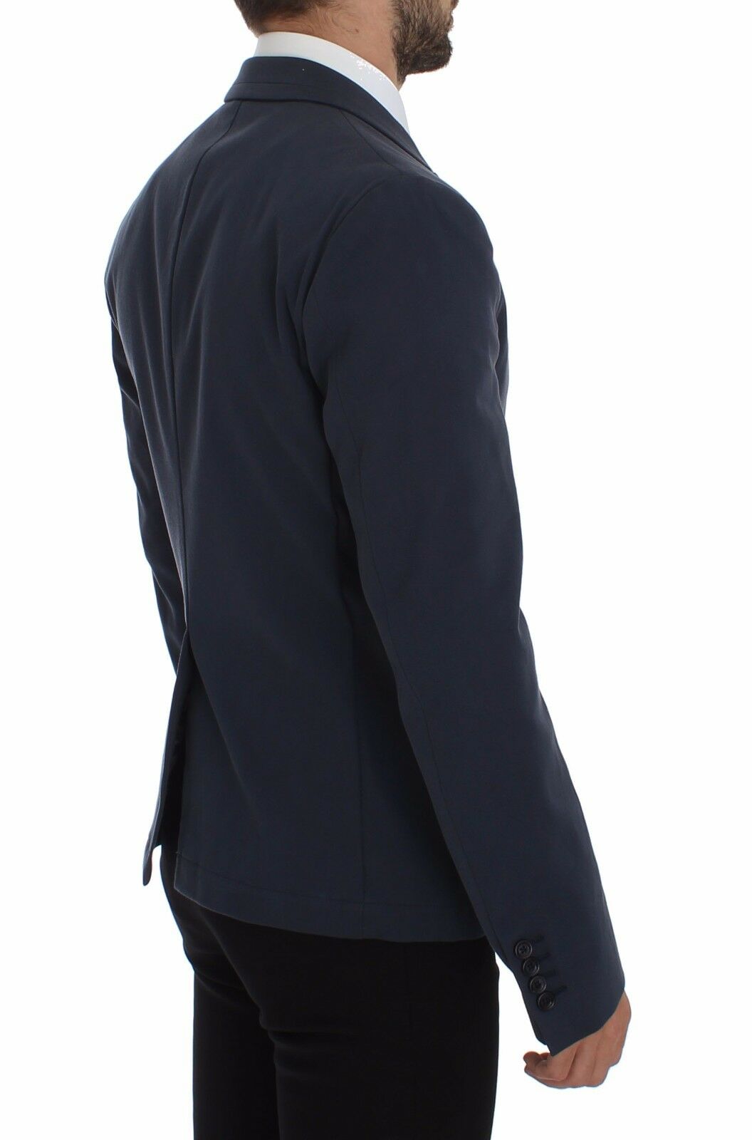 Dolce & Gabbana Blue Cotton Stretch Casual Blazer