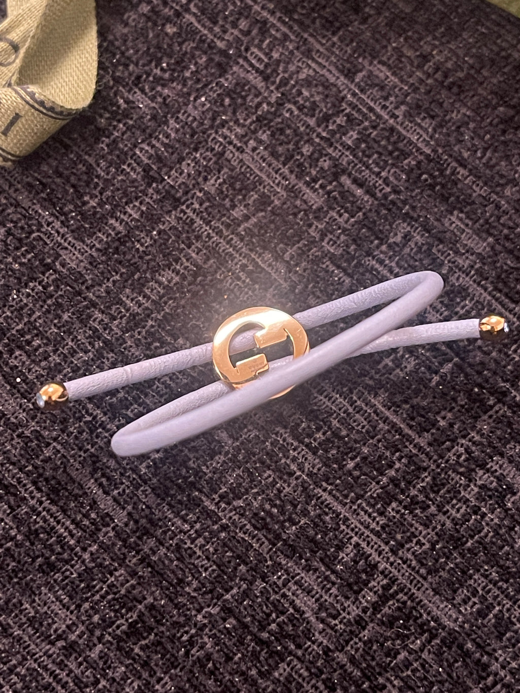 Gucci Interlocking GG Leather Bracelet