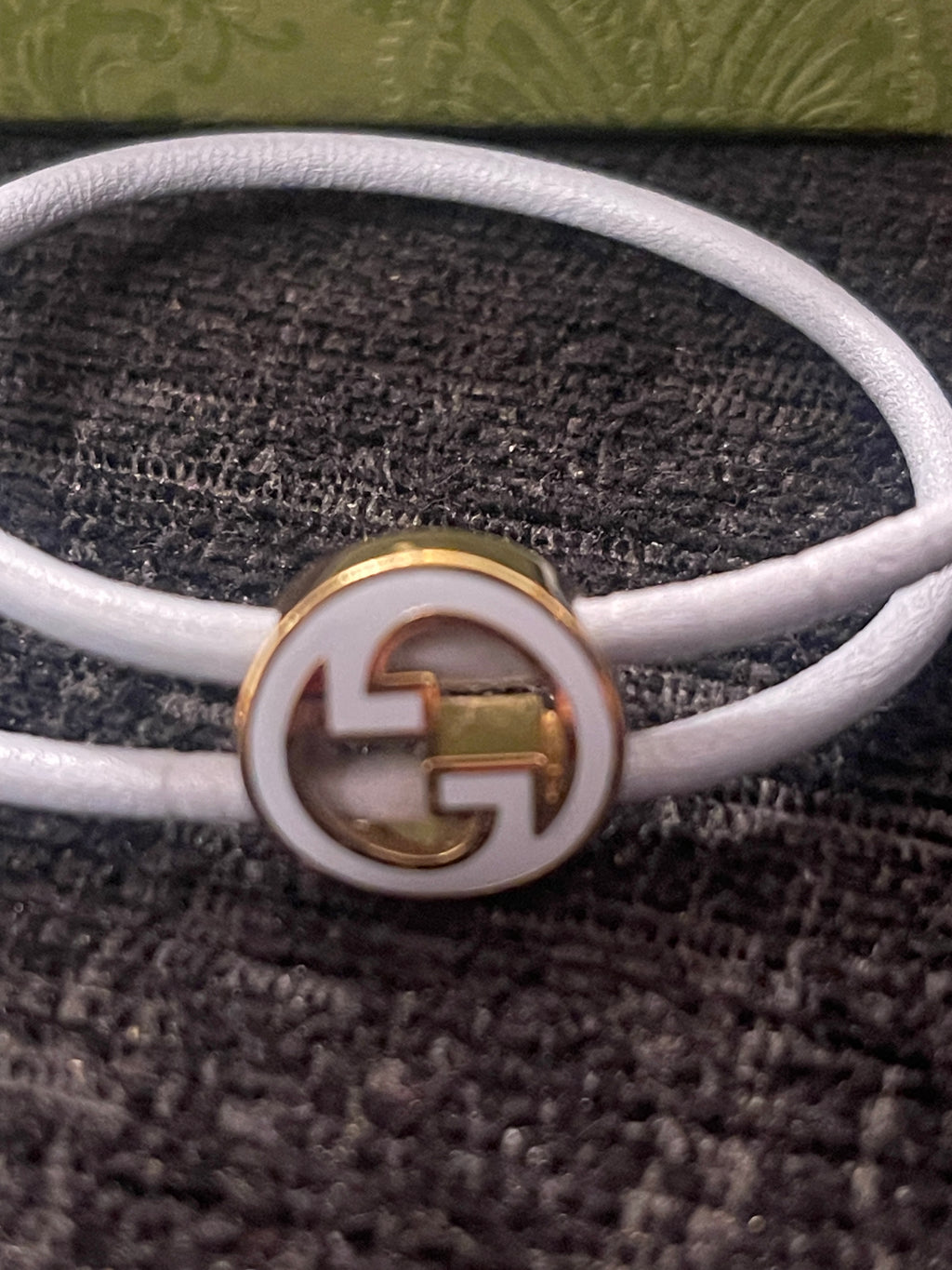 Gucci Interlocking GG Leather Bracelet