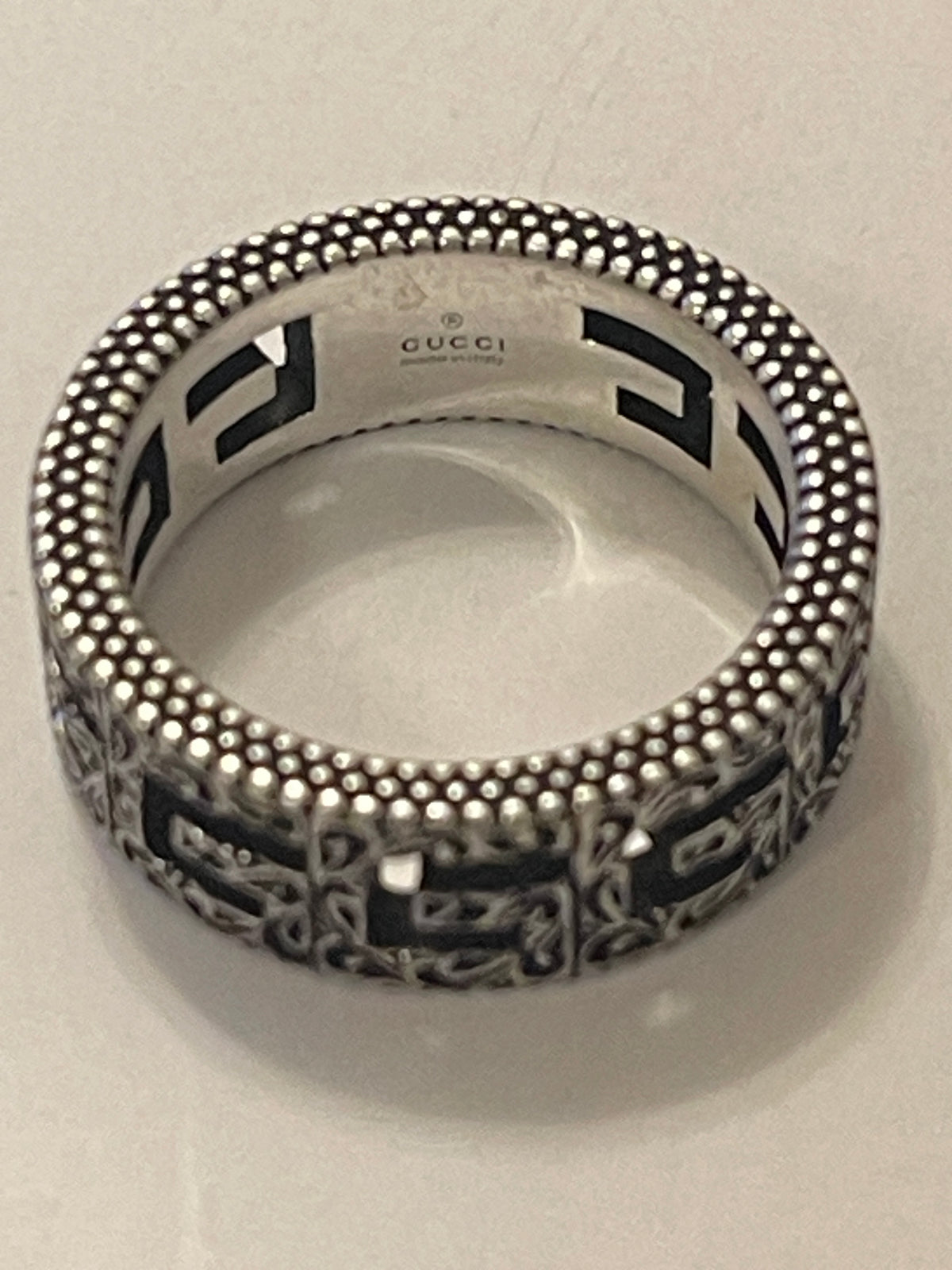 Gucci Block GG Silver Ring