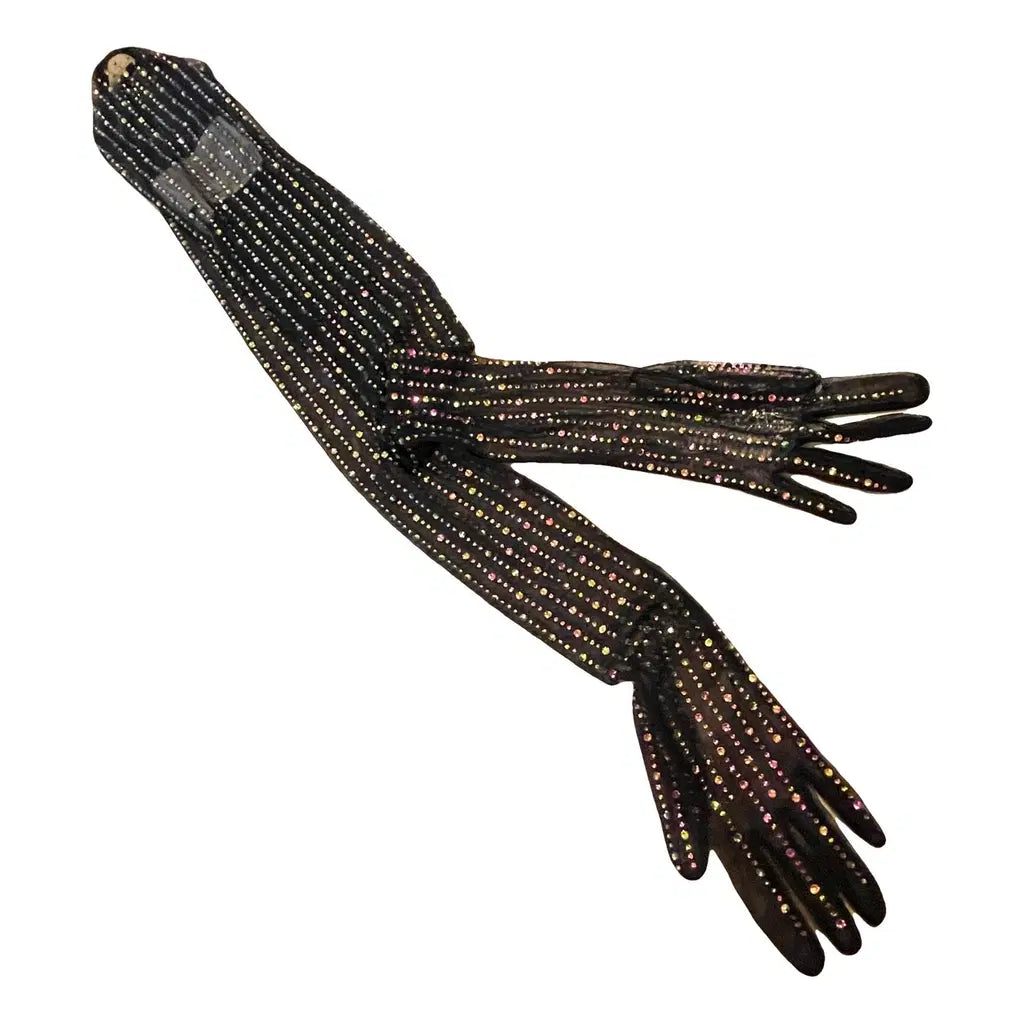 Gucci Long Gloves covered with crystals