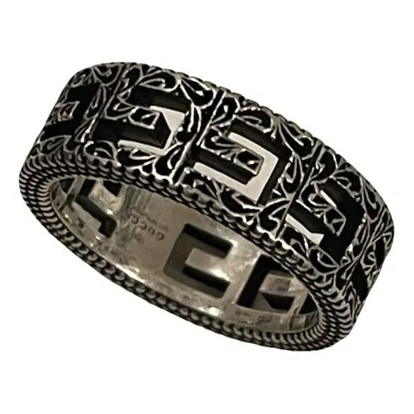 Gucci Block GG Silver Ring